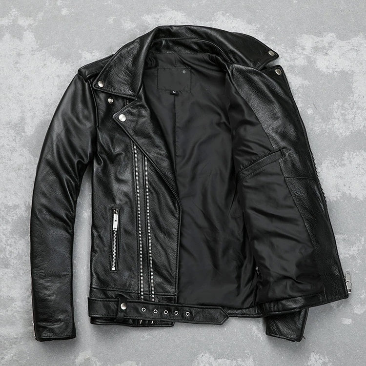 Men's Classic Brando Biker Leather Jacket