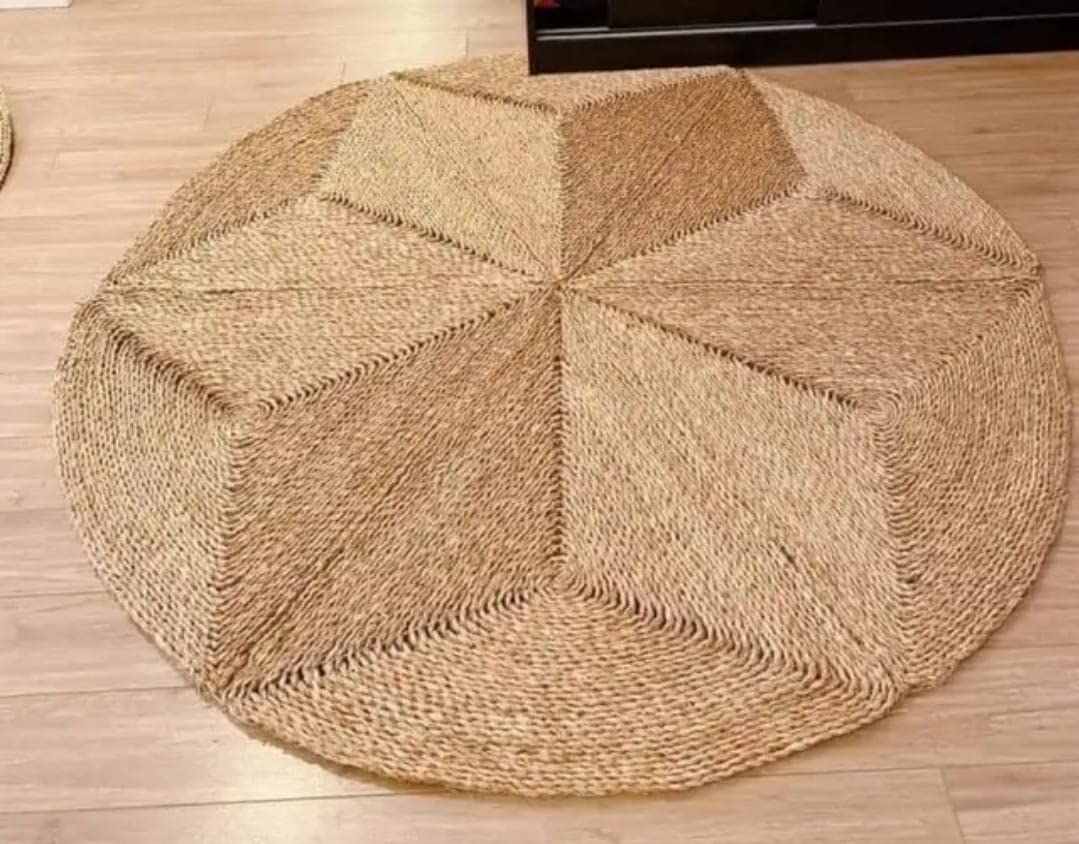 Ohilo Eco-Friendly Handmade Seagrass Carpet - Classic Style Flat Pile Floor Rug for Pet-Friendly Home Decor