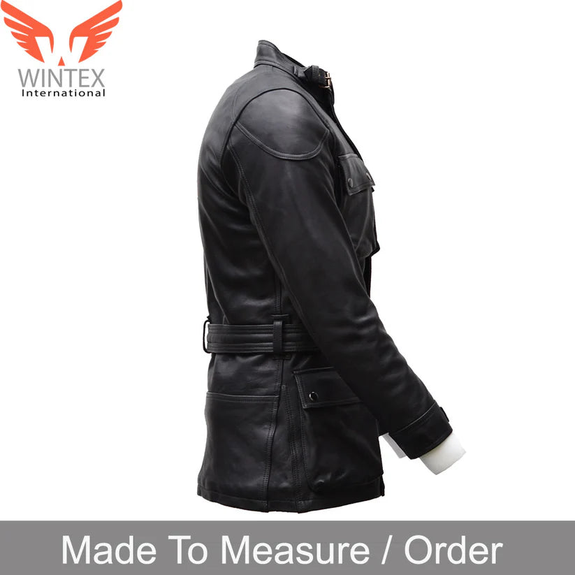 Men’s Genuine Cowhide German Black Leather Jacket